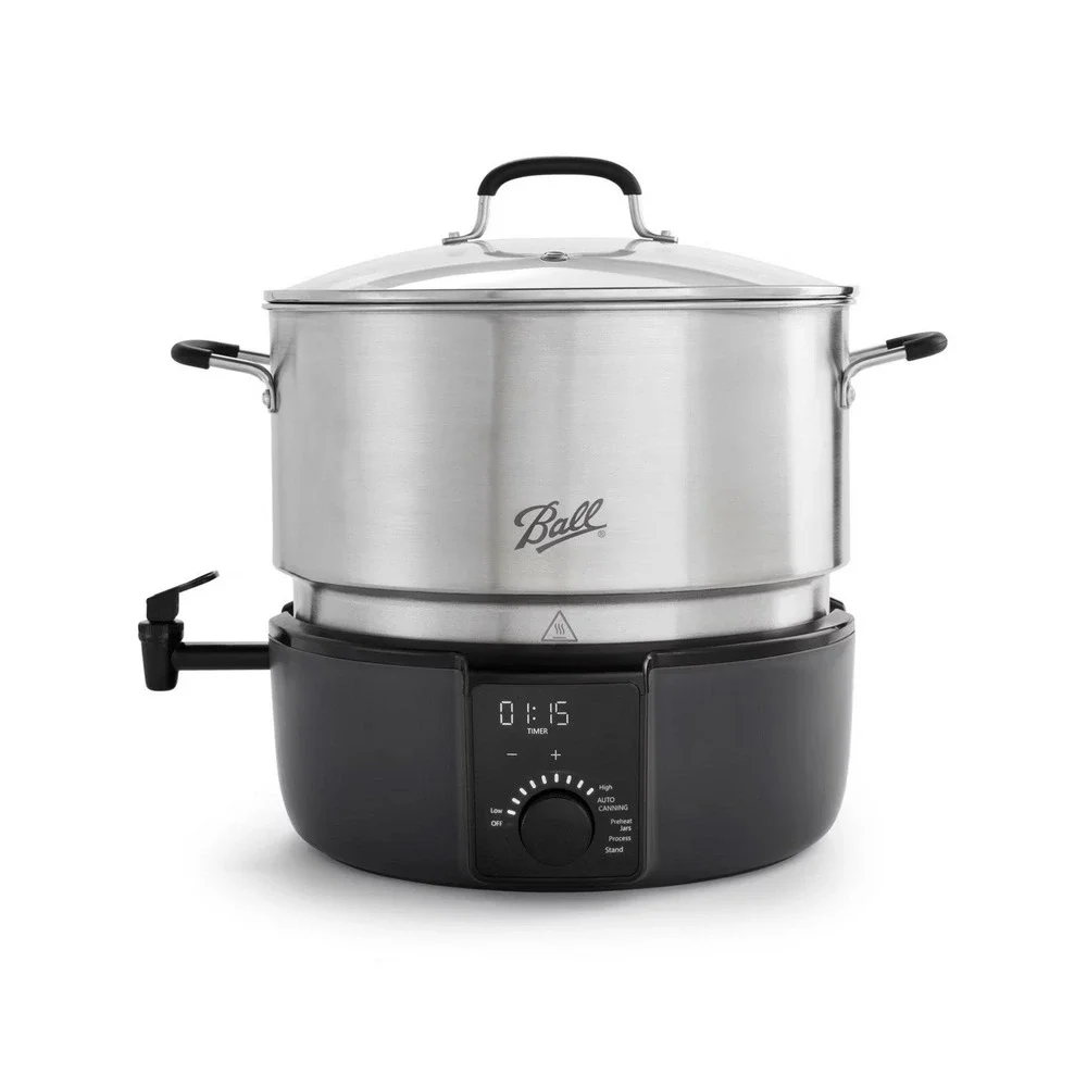 Ball EasyCanner Electric Water Bath Canner, 21-Quart Capacity Stainless Steel